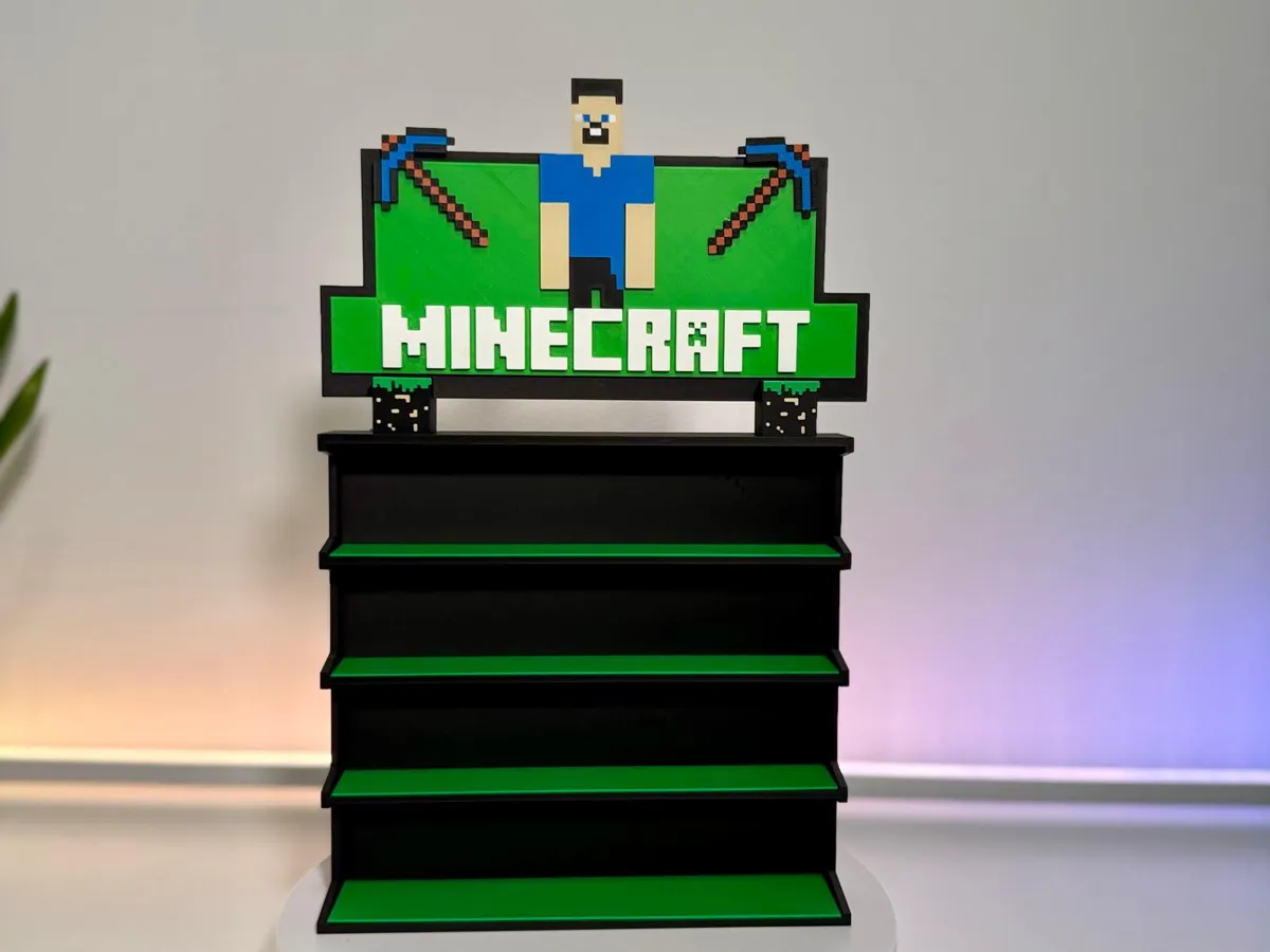 Minecraft kinder display stand figurine