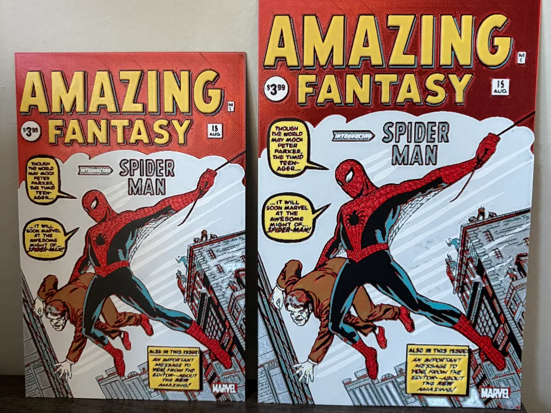 Spider Man Comic Hueforge - Free 3D Print Model - MakerWorld